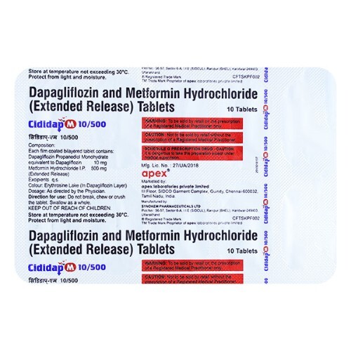 CIDIDAP M 10/500 MG TABLET
