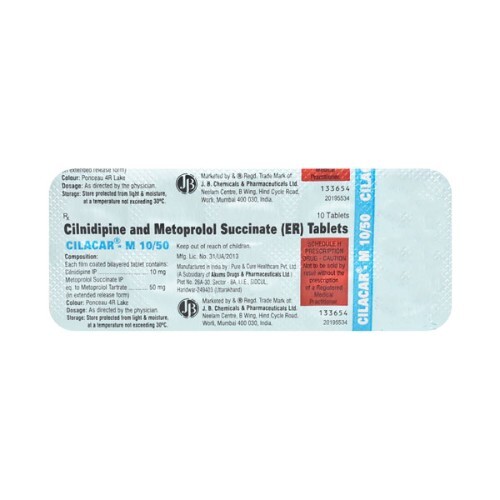 CILACAR M 10MG/50MG TABLET
