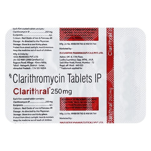 CLARITHRAL 250MG TABLET