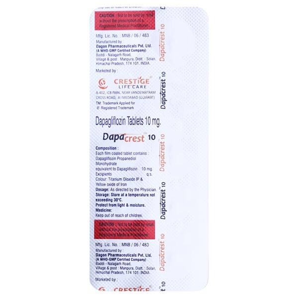 DAPACREST 10MG TABLET