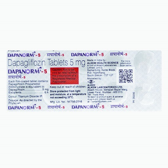 DAPANORM 5 MG TABLET