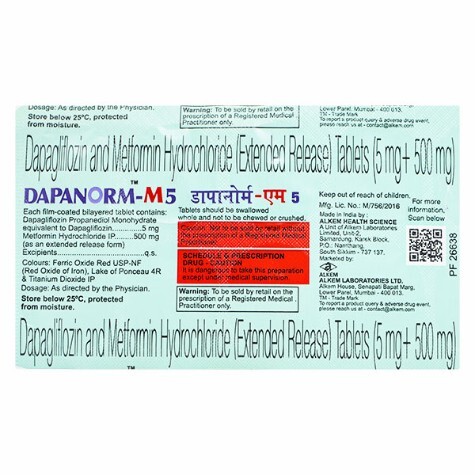 DAPANORM M 5MG TABLET