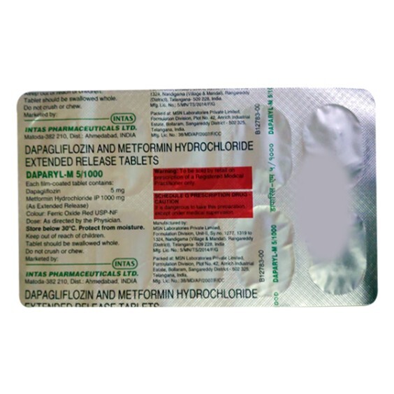 DAPARYL M 5MG/1000MG TABLET