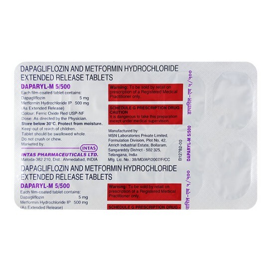 DAPARYL M 5MG/500MG TABLET