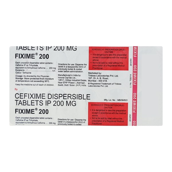 FIXIME 200MG TABLET