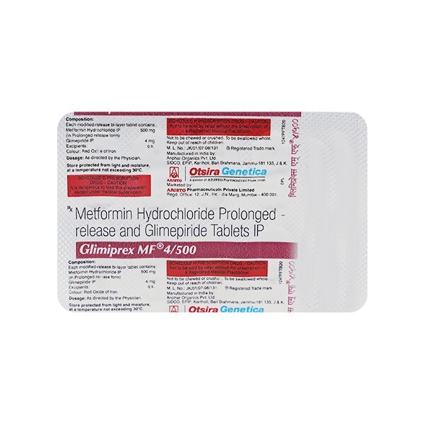GLIMIPREX MF 4MG/ 500MG TABLET