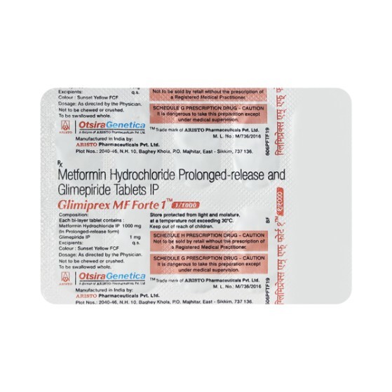GLIMIPREX MF FORTE 1/1000MG TAB