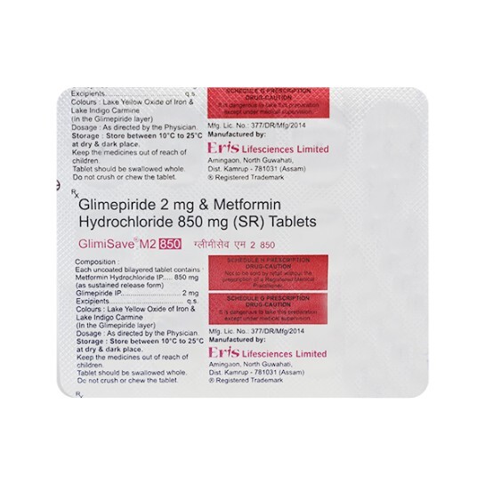 GLIMISAVE M2 850MG TABLET
