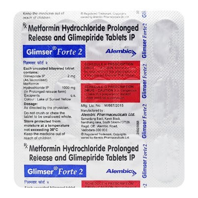 GLIMSER FORTE 2MG TABLET
