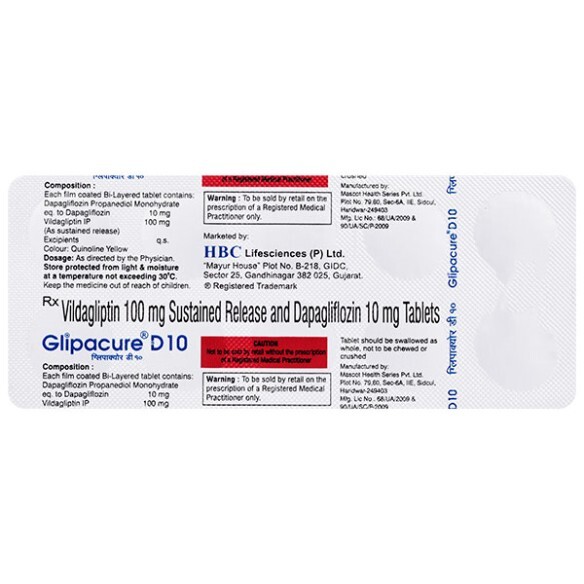 GLIPACURE D 10MG TABLET