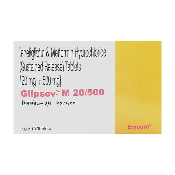 GLIPSOV M 20/500MG TAB