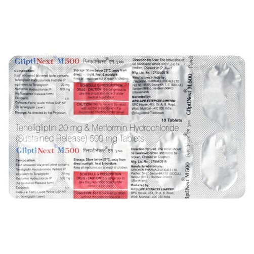 GLIPTI NEXT M 20MG/500MG TABLET