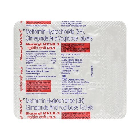 GLUCORYL MV 1MG/0.3MG SR TABLET