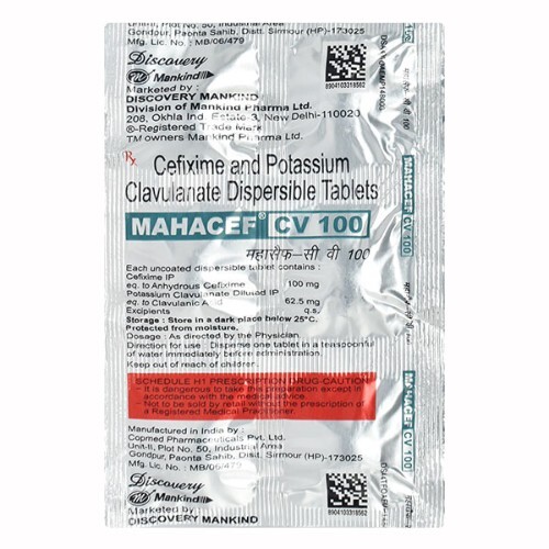 MAHACEF CV 100MG TABLET