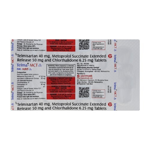 TELMA MCT 50MG/6.25MG TABLET