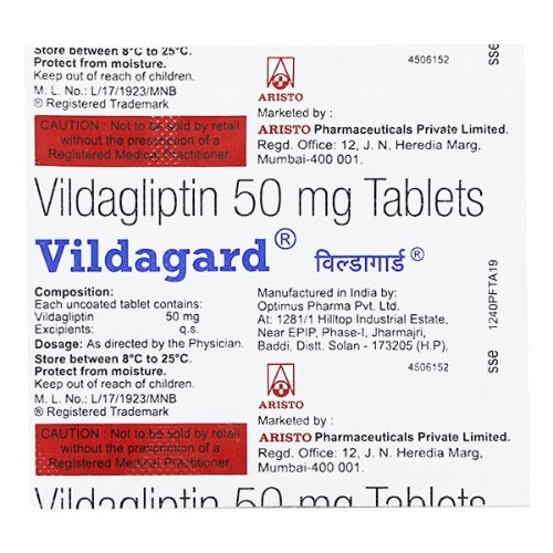 VILDAGARD 50MG TABLET