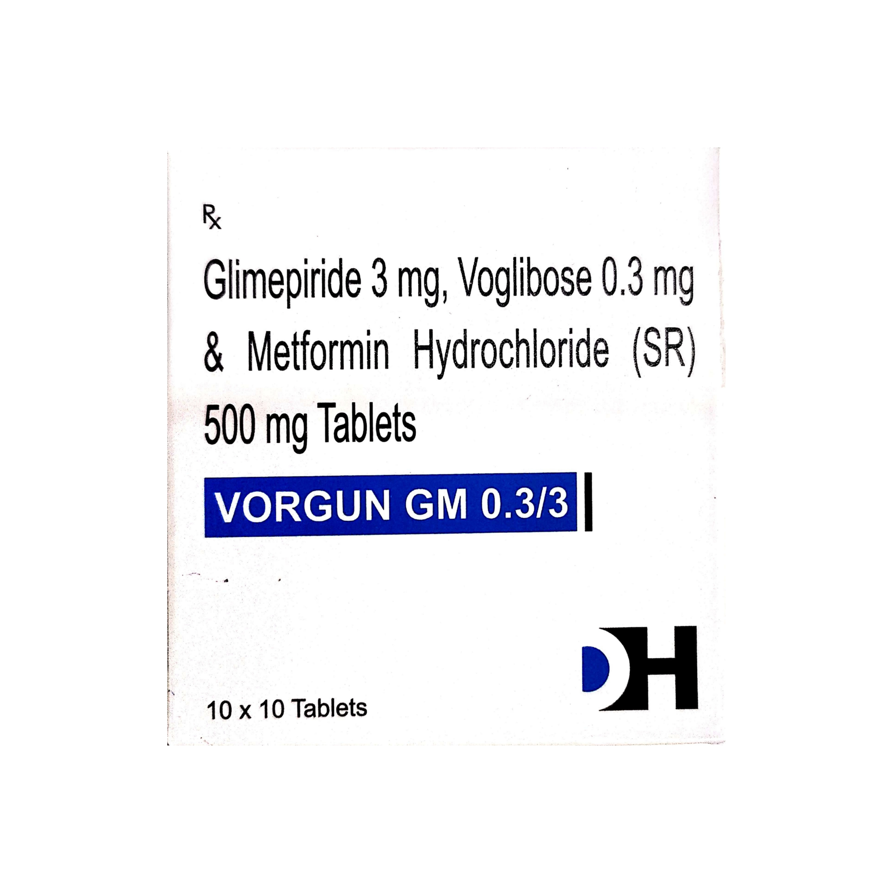 VORGUN GM 0.3/3MG TABLET