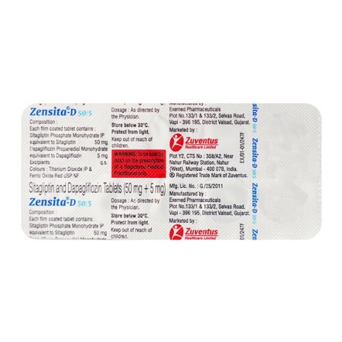 ZENSITA D 50 MG / 5 MG TABLET