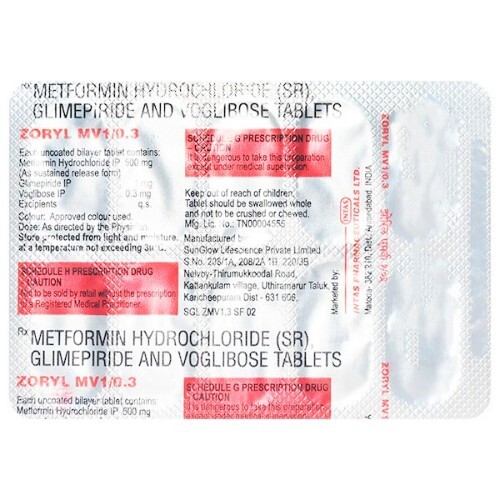ZORYL MV 1MG/0.3MG TABLET